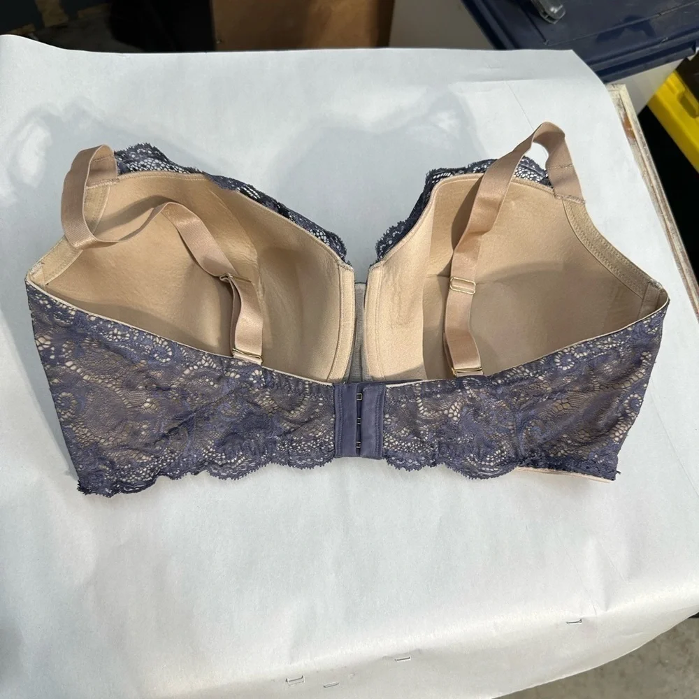 ThirdLove 24/7 Lace Balconette Blue Lace Bra